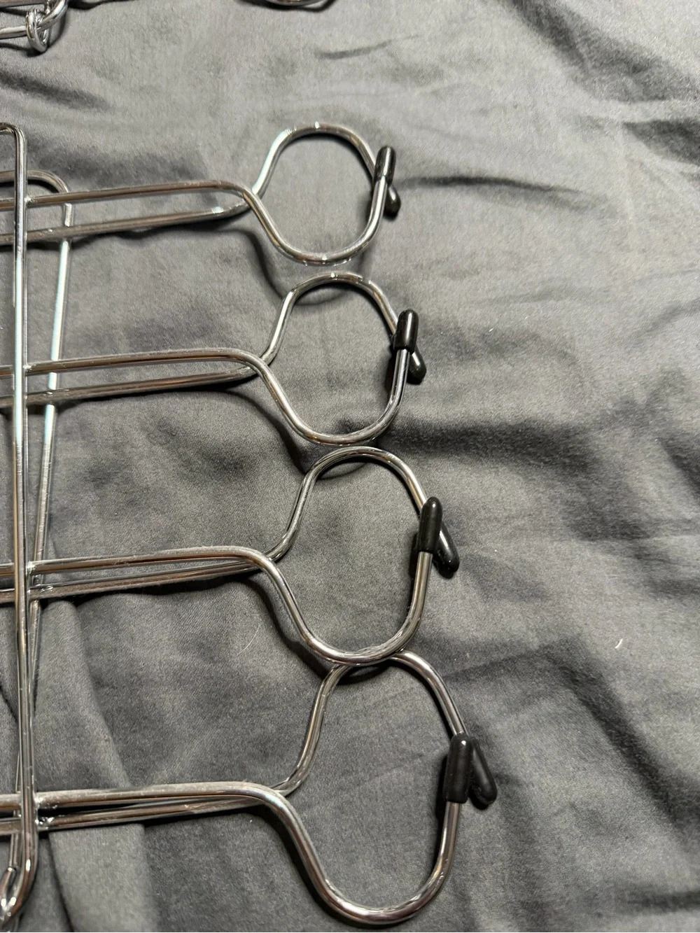 Metal Multi-Clip Scarf or Accessory Hangers - Black (Set of 2)